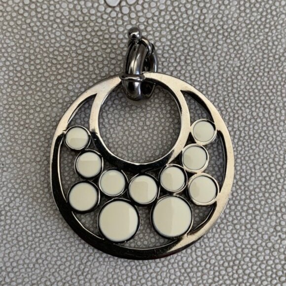 Dyrberg/Kern Idoya extra large off white enamel pendant - Picture 4 of 8